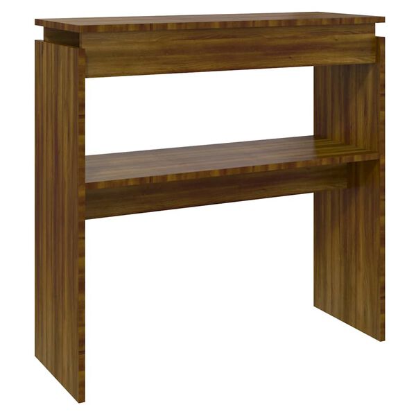 vidaXL Console Table Brown Oak Engineered Wood Medium Console Table