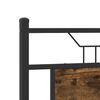 vidaXL Bed Frame Smoked Oak Engineered Wood and Steel Full Bed Frame