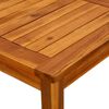 vidaXL Coffee Table Natural Wood Solid Acacia Wood 17.7x17.7 in Simple