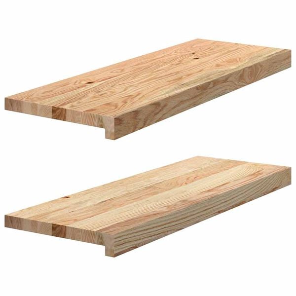 vidaXL Stair Tread Set of 2 Oak Solid oak wood Durable Stair Tread