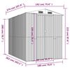 vidaXL Garden Shed Dark Brown Galvanized Steel Large Garden Shed
