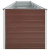 vidaXL Raised Bed Brown Galvanized steel 157.5 x 31.5 x 17.7 in Durable