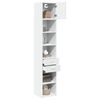 vidaXL Slim Storage Cabinet White Engineered Wood Tall, Slim