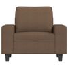 vidaXL Sofa Chair with Footstool Brown 23.6" Fabric