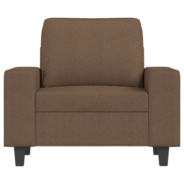vidaXL Sofa Chair with Footstool Brown 23.6" Fabric