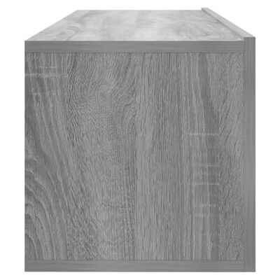 vidaXL TV Wall Cabinet Gray Sonoma 39.4"x11.8"x11.8" Engineered Wood
