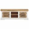 vidaXL TV Cabinet Brown and white Solid mango wood Standard TV Cabinet