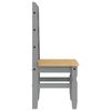 vidaXL Dining Chair Grey Solid pine wood Standard Durable Dining Chair
