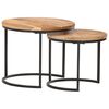 vidaXL Nesting Table Set of 2 Acacia wood with oil finish