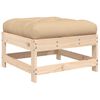 vidaXL Garden Footstool Beige, Natural Wood