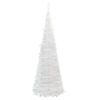 vidaXL Artificial Christmas Tree White PVC 70.9 in tall, 23.6 in wide