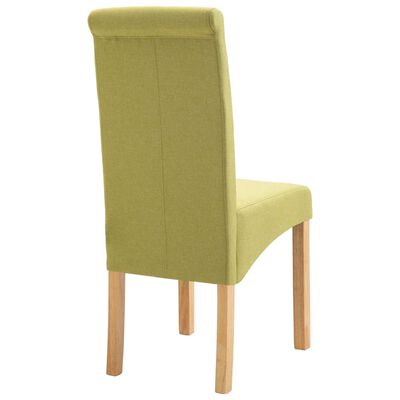 vidaXL Dining Chairs 4 pcs Green Fabric