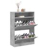 vidaXL Shoe Cabinet Concrete grey Engineered wood 31.5 x 13.4 x 45.7 in