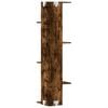 vidaXL Wall Corner Shelf Smoked Oak Engineered Wood 55.1 in Height
