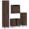 vidaXL Bathroom Furniture Set Brown Oak Engineered Wood Medium