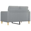 vidaXL 2-seater Sofa Light Gray Fabric (100% polyester), metal, foam