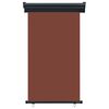 vidaXL Balcony Side Awning Brown Polyester 41.3 x 98.4 in Retractable