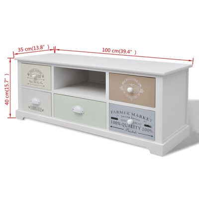 vidaXL French TV Stand Wood