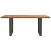 vidaXL Dining Table Light Brown, Anthracite