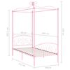 vidaXL Bed Frame Pink Metal Twin Durable Bed Frame Rectangular