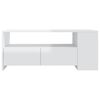 vidaXL Coffee Table High gloss white Engineered wood 40.2 x 21.7 x 16.5 in