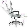vidaXL Gaming Chair White and Black Faux leather, metal, plywood, foam