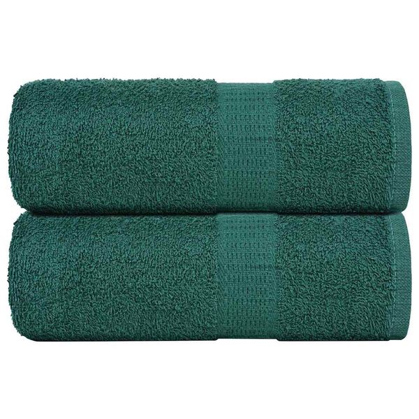 vidaXL Soap Towel Set of 2 Green 100% Cotton 11.8x11.8 in Soap Towel