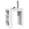 vidaXL Bar Table White Engineered wood Medium Bar Table Rectangular