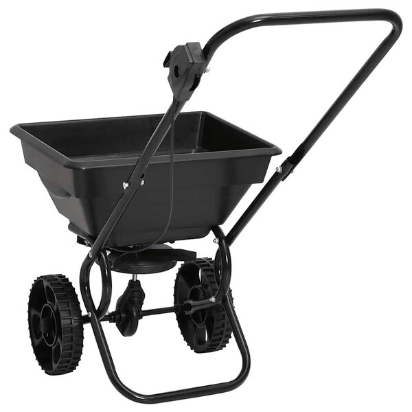 vidaXL Spreader Black Steel, PVC Medium Height-Adjustable