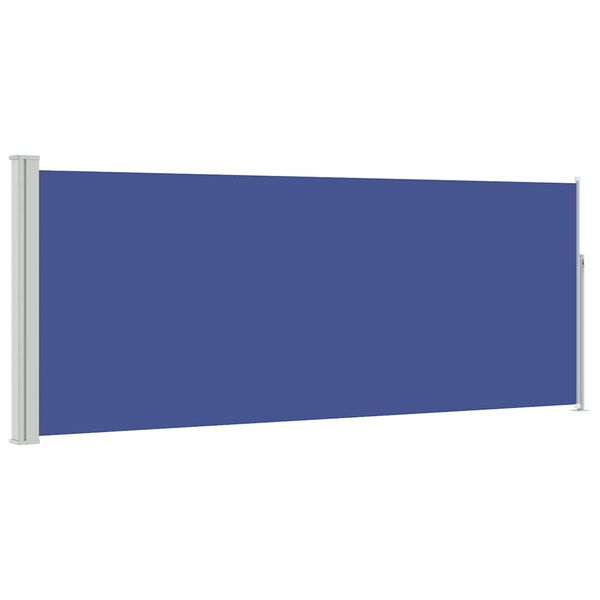 vidaXL Side Awning Blue Polyester fabric with PU coating 47.2x118.1 in