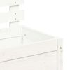 vidaXL Patio Planter with Rack White 31.1x15.6x44.9" Solid Wood Pine