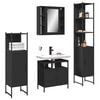 vidaXL Bathroom Cabinet Set Black Engineered wood Large