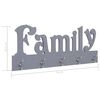 vidaXL Coat Rack Gray MDF 29.1 x 11.6 in Decorative Inlays Coat Rack