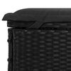 vidaXL Sunbeds 2 pcs with Table Black Poly Rattan
