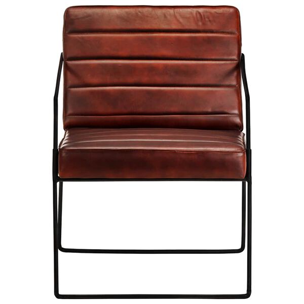 vidaXL Armchair Dark brown Real leather Standard Industrial Armchair