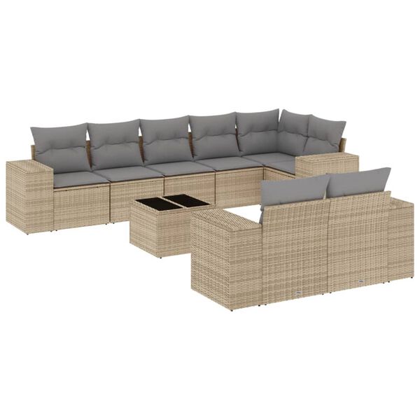 vidaXL Garden Sofa Set Beige