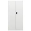 vidaXL Locker Cabinet White Steel Large Locks Locker Cabinet