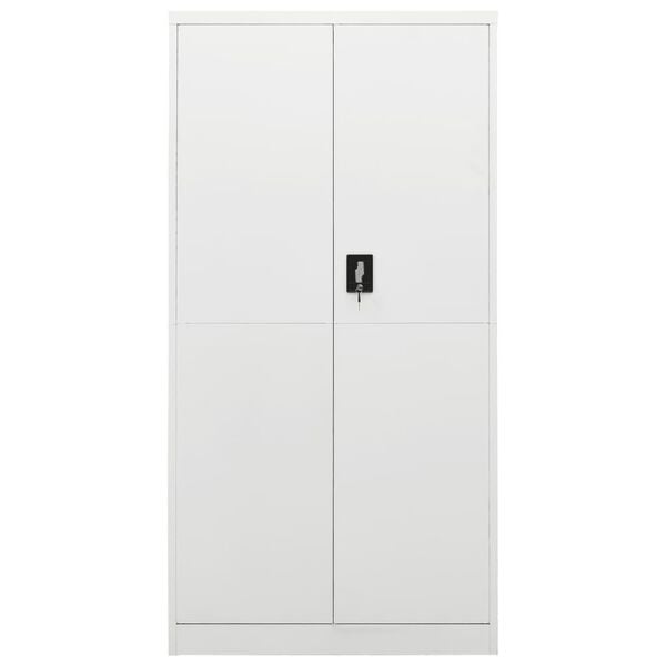 vidaXL Locker Cabinet White Steel Large Locks Locker Cabinet