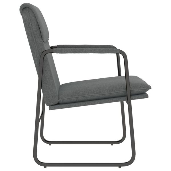 vidaXL Lounge Chair Dark Grey Polyester Single Lounge Chair