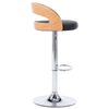 vidaXL Bar Chair Set of 2 Black and light brown