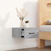 vidaXL Wall-mounted Bedside Cabinet Grey Sonoma Engineered wood