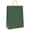 vidaXL Paper Bags 50 pcs with Handles Green 32x12x42 cm