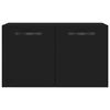 vidaXL Wall Cabinet Black Engineered wood Medium Wall Cabinet