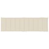 vidaXL Sun Lounger Cream Cushion, Natural Wood
