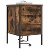 vidaXL Bedside Cabinet 2 pcs Smoked Oak 16.54 x 16.14 x 24.02 in