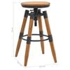 vidaXL Bar Stool Set of 2 Natural Wood Solid Fir Wood & Steel