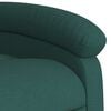 vidaXL Massage Recliner Chair Dark Green Fabric