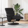 vidaXL Massage Recliner Chair Black Faux Leather, Metal, Plywood Medium