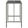 vidaXL Bar Table With Glass Top Grey