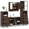 vidaXL Bathroom Furniture Set Brown Oak Engineered wood, Metal